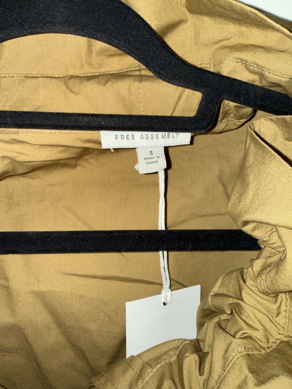 Women's Olive Ruffle Blouse - Picture 4 of 7